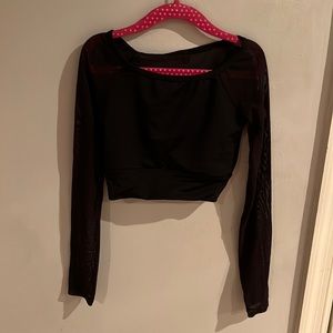 Black Mesh Dance Bra